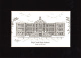 Big Creek High School T-shirt (white) " Home of the Owls" -  War West Virginia & matted prints
