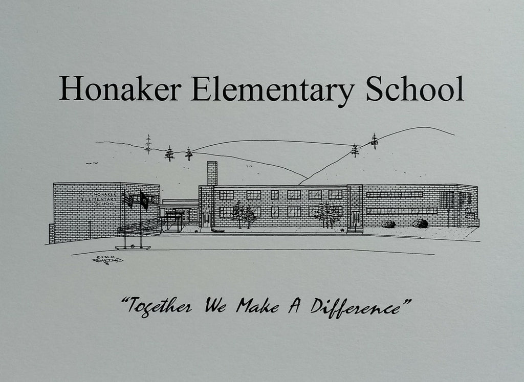 Honaker Elementary School Note Cards duffcreations
