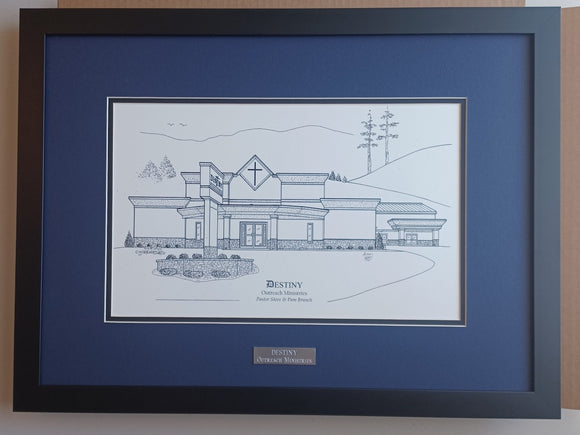 Church Gift Items - Pen & Ink Prints - Choose (2) Sizes (Framing Option available)