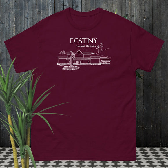 Sample of Church T-shirt Maroon for Fund rasing opportunity by Personalized Drawings (c) R2023 Robert Duff, Sr. 