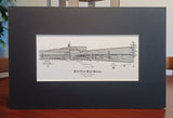 List of High School Prints - Class Reunion Gifts - matted pen & ink prints - Choose from 2 sizes - Standard (no year)