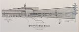 PikeView High School Personalized Pen & Ink - matted prints - choose Size and Year