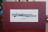 List of High School Prints - Class Reunion Gifts - matted pen & ink prints - Choose from 2 sizes - Standard (no year)