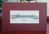 List of High School Prints - Class Reunion Gifts - matted pen & ink prints - Choose from 2 sizes - Standard (no year)