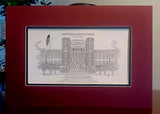 Jefferson High School Roanoke Va Pen and Ink print (c) 2023 Artist Robert Duff Sr - duffcreations.com by Personalized Drawings