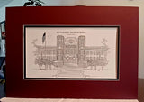 Jefferson High School Roanoke Va Pen and Ink print (c) 2023 Artist Robert Duff Sr - duffcreations.com by Personalized Drawings