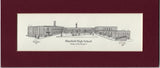 List of High School Prints - Class Reunion Gifts - matted pen & ink prints - Choose from 2 sizes - Standard (no year)