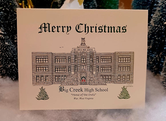 Big Creek High School - War WV - Christmas Cards (c) 2023 Robert Duff Sr duffcreations.com