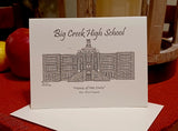 Big Creek High School note cards (c)2024 Robert Duff, Sr.  - duffcreations.com 