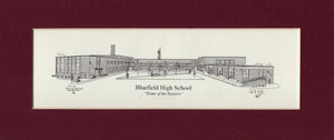Bluefield High School pen and Ink print By Artist Robert Duff Sr (C)2024