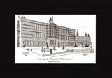 List of High School Prints - Class Reunion Gifts - matted pen & ink prints - Choose from 2 sizes - Standard (no year)