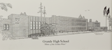 Grundy High School Pen & Ink Print - "Home of the Golden Wave"