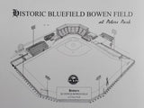 Historic Bluefield Bowen Field at Peters Park  - Pen and Ink print only (C) 2021 Robert Duff duffcreations.com