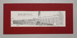 High School Prints (Standard or Personalized With YEAR) - Class Reunion Gifts - Graduation Gifts duffcreations.com - matted pen & ink prints - Choose from several sizes - Personalized BULK SALE