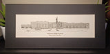 High School Prints (Standard or Personalized With YEAR) - Class Reunion Gifts - Graduation Gifts duffcreations.com - matted pen & ink prints - Choose from several sizes - Personalized BULK SALE
