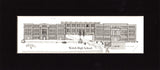 Welch High matted pen & ink print (c)2022 Robert E. Duff, Sr. - duffcreations.com