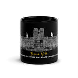 Black Glossy Mug (c) Robert Duff Sr. duffcreations.com - Burruss Hall - VIRGINIA POLYTECHNIC INSTITUTE AND STATE UNIVERSITY BLACKSBURG, VA
