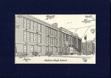 List of High School Prints - Class Reunion Gifts - matted pen & ink prints - Choose from 2 sizes - Standard (no year)