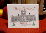 Personalized Christmas Cards Burruss Hall (C) 2022  Robert Duff Sr - duffcreations.com