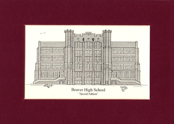 Beaver High School Print (c) 2021 Robert E Duff Sr - duffcreations.com