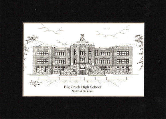 Big Creek High School print (c) 2021 Robert E Duff Sr - duffcreations.com