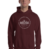 Blacksburg Virginia - Burruss Hall - Home of Virginia Tech Campus - circle design (c) 2021 Robert Duff Sr.