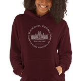 Blacksburg Virginia - Burruss Hall - Home of Virginia Tech Campus - circle design (c) 2021 Robert Duff Sr.
