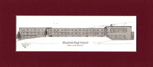 Bluefield High School  Print (rear view) (c) 2022 Robert E Duff Sr - duffcreations.com