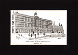 Bramwell High matted pen & ink print (c)2022 Robert E. Duff, Sr. - duffcreations.com