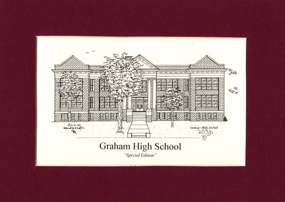 Graham High School Print (old) (c) 2021 Robert E Duff Sr - duffcreations.com