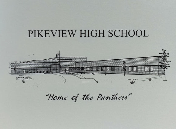 PikeView High School note cards (c) 2021 Artist: Robert Duff, Sr.  