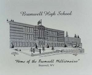 Bramwell High School note card (c) 2021 Robert E Duff Sr - duffcreations.com