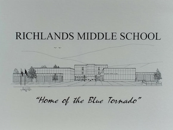 Richlands Middle School note card (c) 2021 Robert E Duff Sr - duffcreations.com