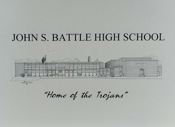 John S Battle High School note card (c) 2021 Robert E Duff Sr - duffcreations.coml