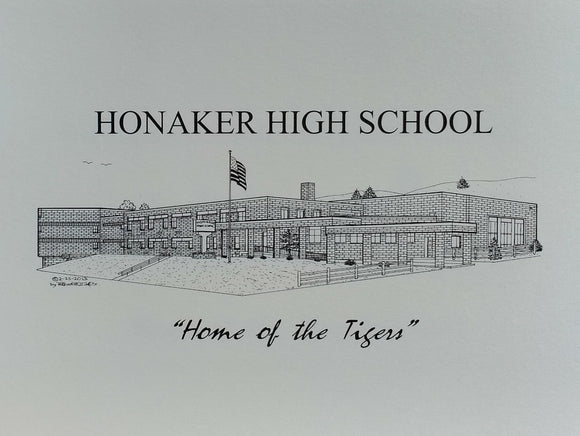 Honaker High School note card (c) 2021 Robert E Duff Sr - duffcreations.com