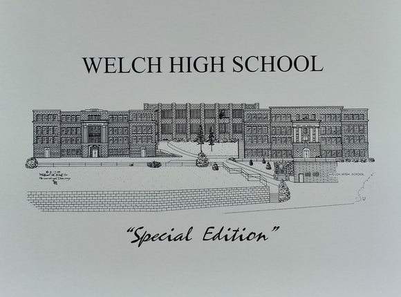 Welch High School (former)  note card (c) 2021 Robert E Duff Sr - duffcreations.com
