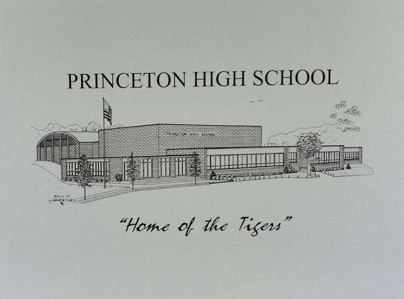 Princeton High School (former) note card (c) 2021 Robert E Duff Sr - duffcreations.com