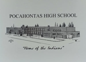 Pocahontas High School (former) note card (c) 2021 Robert E Duff Sr - duffcreations.com