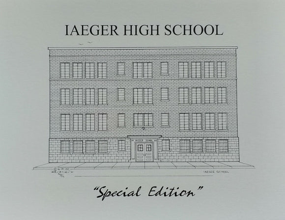 Iaeger High School (former x2) note card (c) 2021 Robert E Duff Sr - duffcreations.com
