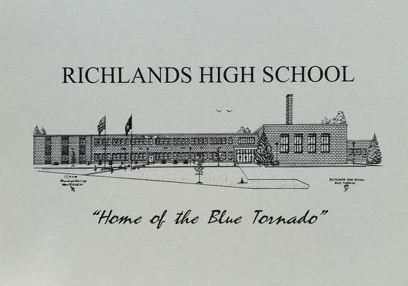 Richlands High School note card (c) 2021 Robert E Duff Sr - duffcreations.com