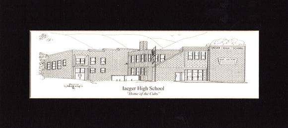 Iaeger High School (former) print (c) 2021 Robert E Duff Sr - duffcreations.com