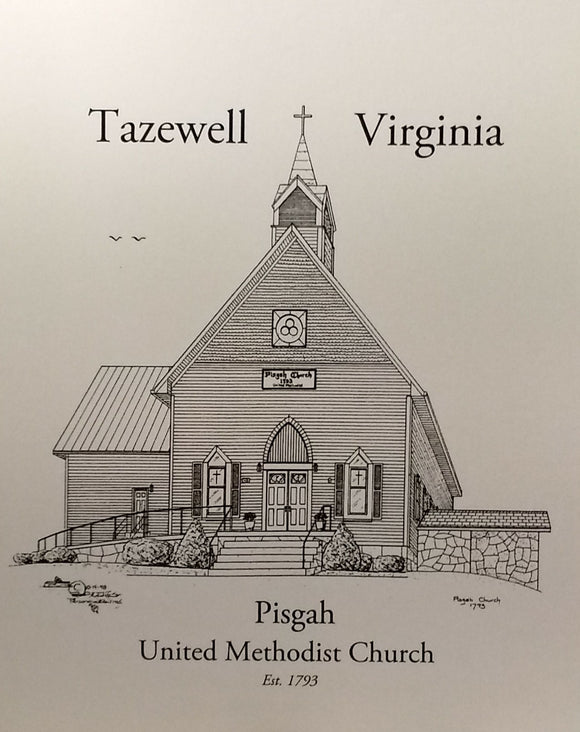 Pisgah UMC note cards (c) 2021 Robert E Duff Sr - duffcreations.com
