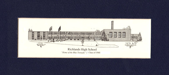 Richlands High School print (c) 2021 Artist: Robert Duff, Sr.  -  duffcreations.com
