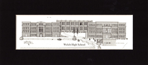 Welch High School (former) print (c) 2021 Robert E Duff Sr - duffcreations.com