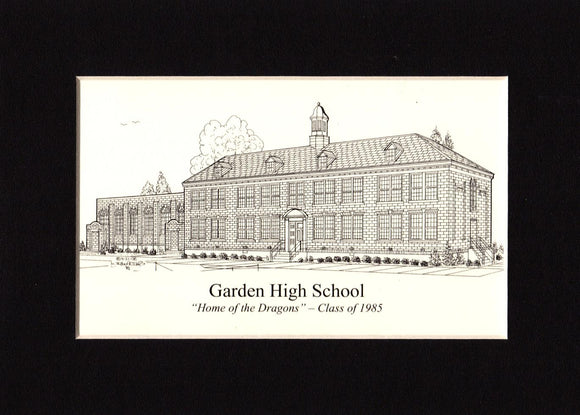 Garden High School Print (c) 2021 Robert E Duff Sr - duffcreations.com