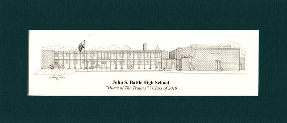 John S Battle High School print (c) 2021 Robert E Duff Sr - duffcreations.coml