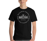 BLACKSBURG Virginia home of Virginia Tech Campus Burruss Hall T-shirt  (c) 2021 duffcreations.com 