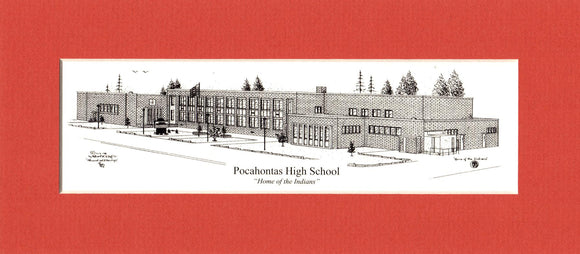 Pocahontas High School (former)  print (c) 2021 Robert E Duff Sr - duffcreations.com