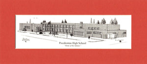 Pocahontas High School set of (25)- 4"x9" matted prints standard or personalized with year!