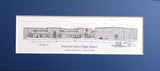 List of Matted Pen & ink School  Prints - Standard - Choose a School and Size - 4"x 9" or 9"x 14"